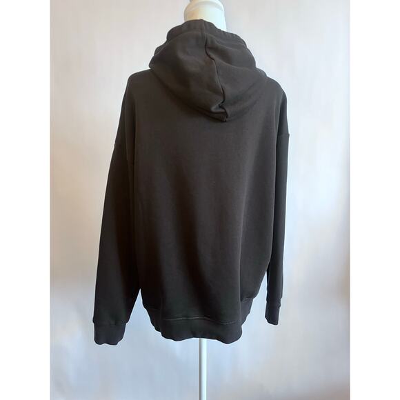 Puma Womens Power Pullover Hoodie Black White Gray Color Block Relaxed Fit - Picture 6 of 11